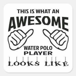 Adesivo Quadrado Isto é que jogador impressionante do pólo aquát