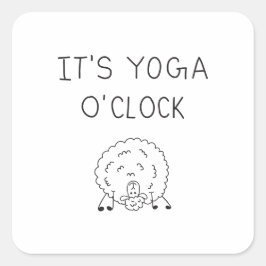 Adesivo Quadrado It’s Yoga O’Clock Sheep