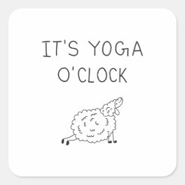 Adesivo Quadrado It’s Yoga O’Clock Sheep