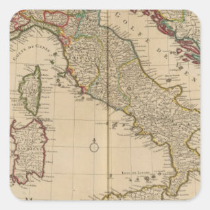 Adesivo Quadrado Italia e Slovenia