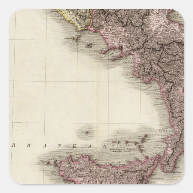 Adesivo Quadrado Itália Meridional (Frente)
