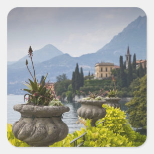 Adesivo Quadrado Itália, Província de Lecco, Varenna. Villa Monaste