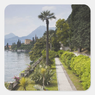 Adesivo Quadrado Itália, Província de Lecco, Varenna. Villa Monaste