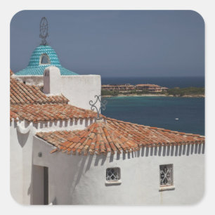 Adesivo Quadrado Itália, Sardenha, Porto Cervo. Chiesa di Stella