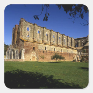 Adesivo Quadrado Itália: Toscana, Massa Marittima, San Galgano