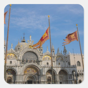 Adesivo Quadrado Itália, Veneza, Basílica de São Marcos em São Marc