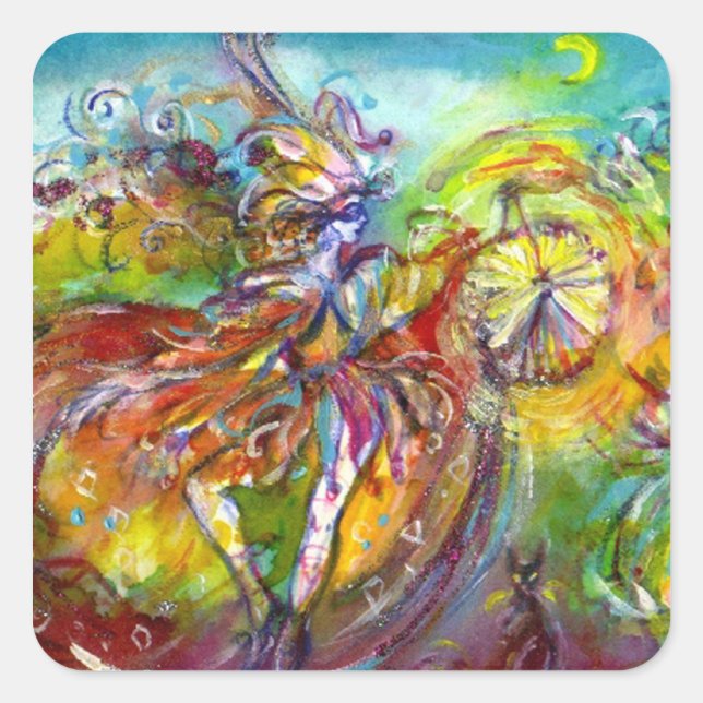 Adesivo Quadrado ITALIANO CARNIVAL / Dança,Música,Teatro (Frente)