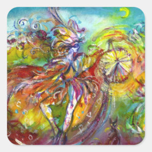 Adesivo Quadrado ITALIANO CARNIVAL / Dança,Música,Teatro