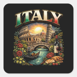 Adesivo Quadrado Italy Eternal
