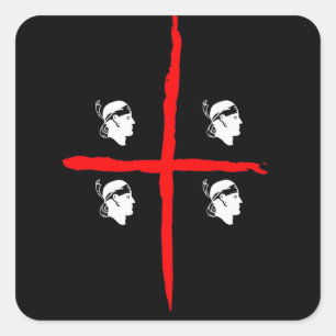 Adesivo Quadrado IV - Sardegna 4 Mori Black