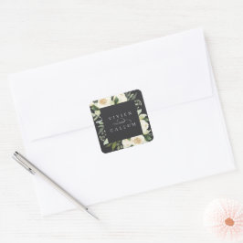 Adesivo Quadrado Ivory Bloom | Casamento de quadro floral personali