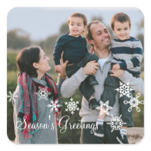 Ivory Elegant Snowflakes Fotografa de Férias