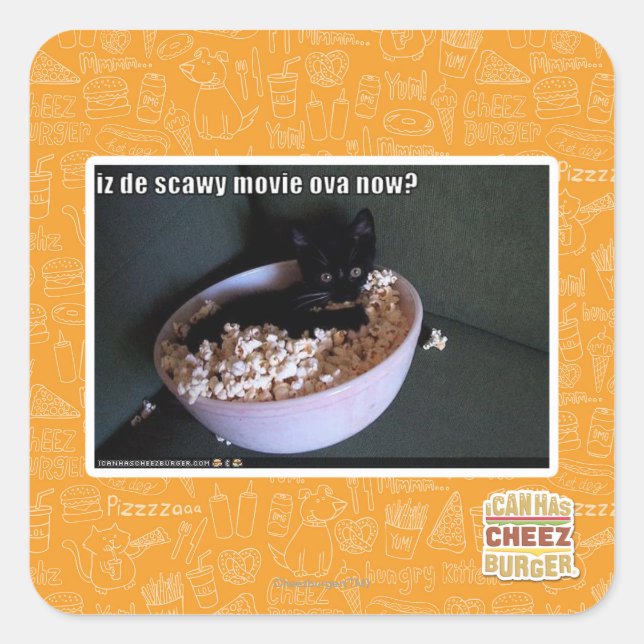 Adesivo Quadrado Iz de scawy filme ova agora? (Frente)