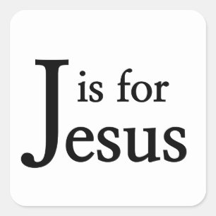 Adesivo Quadrado J é por Jesus
