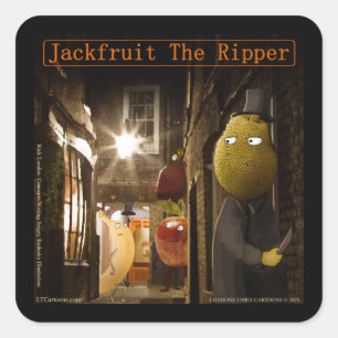 Adesivo Quadrado Jaca O Estripador Engraçado Rick Londres