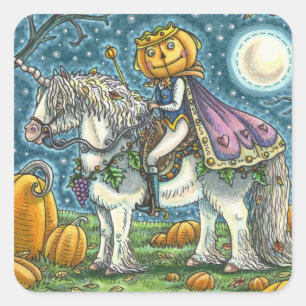ADESIVO QUADRADO JACK O LANTERN PRINCE EM SUA MÁGICA UNICORN PONY