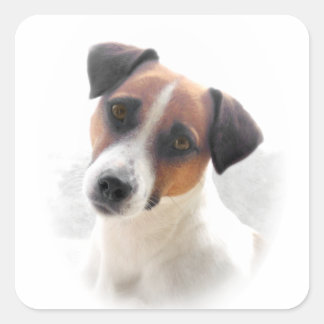 Adesivo Quadrado Jack Russell Folha de Stickers