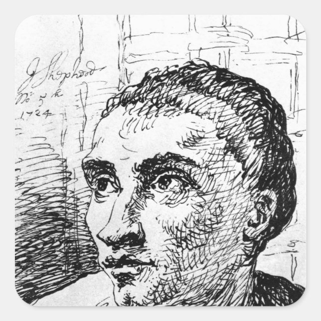 Adesivo Quadrado Jack Sheppard, 1724 (Frente)