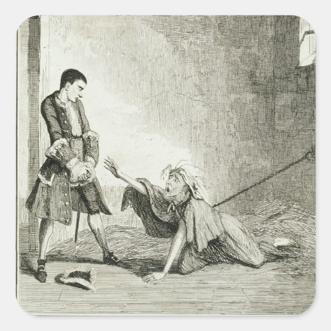 Adesivo Quadrado Jack visita sua mãe no Hospital Bethlehem, Lond (Frente)