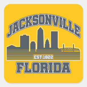Adesivo Quadrado Jacksonville, Flórida