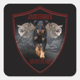 Adesivo Quadrado Jagdterrier Tapeçaria Poster Acrylic Impressão C