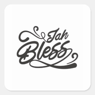 Adesivo Quadrado Jah abençoe a carta