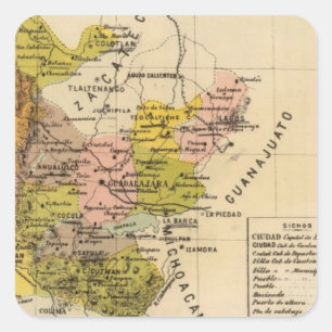 Adesivo Quadrado Jalisco, México