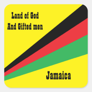 Adesivo Quadrado jamaica pau de Deus e homens talentosos