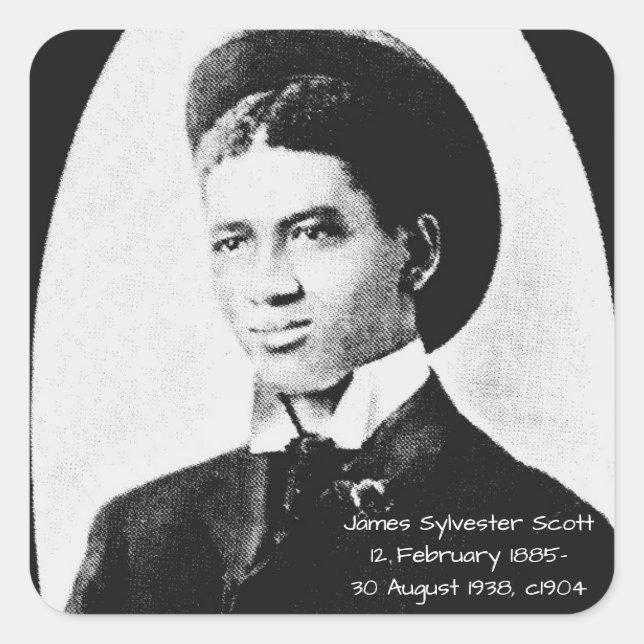 Adesivo Quadrado James Sylvester Scott (Frente)
