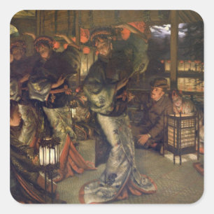 Adesivo Quadrado James Tissot   o filho Prodigal em uma terra