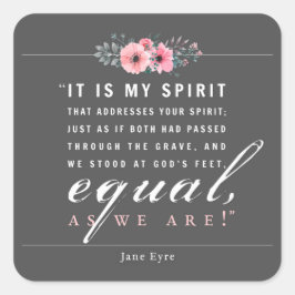 Adesivo Quadrado Jane Eyre - Como Estamos - Preta