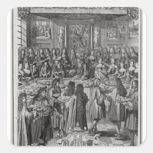 Adesivo Quadrado Janto de Luís XIV no Hotel de ville (Frente)