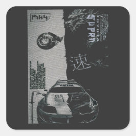 Adesivo Quadrado Japão de ajuste de carro MK4