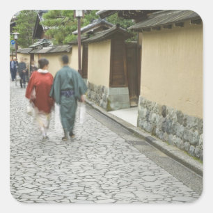Adesivo Quadrado Japão, Ishikawa, Kanazawa, Distrito Buke Yashiki