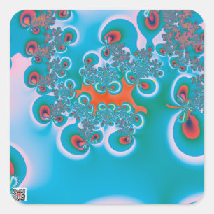 Adesivo Quadrado Jardim abstrato Art Primavera