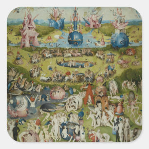 Adesivo Quadrado Jardim das Delícias Terrestres, 1490-1500