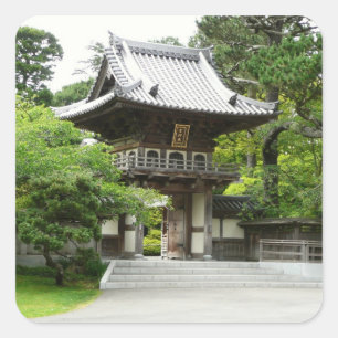 Adesivo Quadrado Jardim de chá japonês em São Francisco