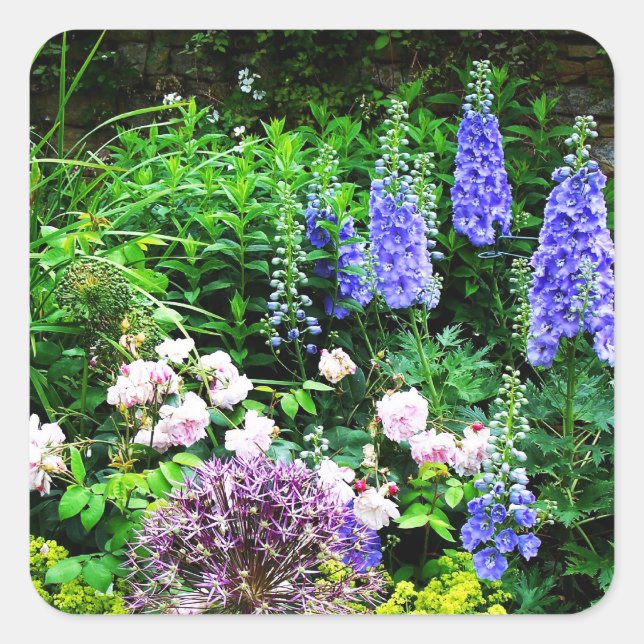 Adesivo Quadrado Jardim de Verão (Frente)