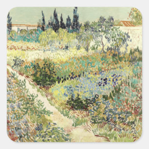 Adesivo Quadrado Jardim de Vincent Van Gogh em Arles