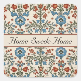 Adesivo Quadrado Jardim Norueguês, personalizado