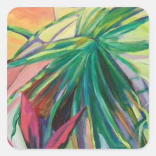 Adesivo Quadrado Jardin Abstracto I