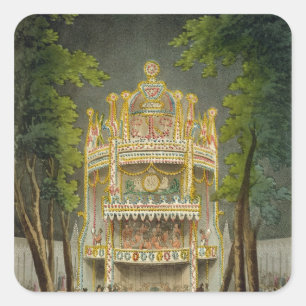 Adesivo Quadrado Jardins de Vauxhall, 1808