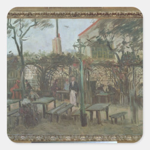 Adesivo Quadrado Jardins do prazer de Vincent van Gogh em