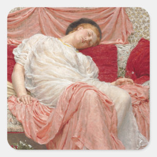 Adesivo Quadrado Jasmine por Albert Joseph Moore, Arte Fino Vitoria