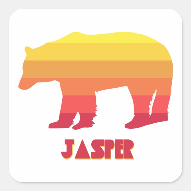 Adesivo Quadrado Jasper National Park Bear (Frente)
