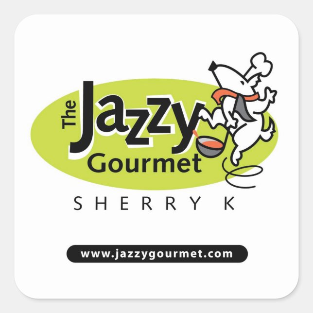 Adesivo Quadrado Jazzy Gourmet Stickers (Frente)