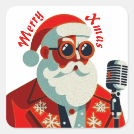 Adesivo Quadrado Jazzy Papais noeis Holiday Cheer