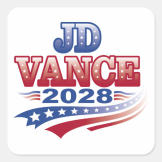 Adesivo Quadrado JD Vance 2028 (ssol)
