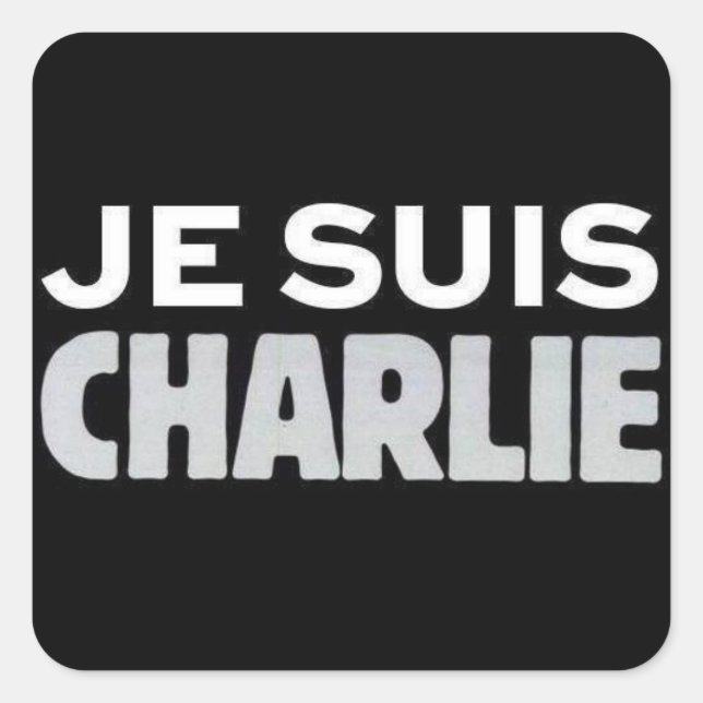 Adesivo Quadrado Je Suis Charlie (Frente)