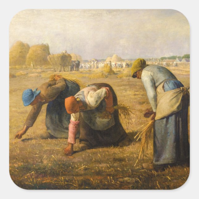 Adesivo Quadrado Jean-Francois Millet - The Gleaners (Frente)